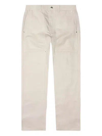 Helmut Lang Twill Carpenter Trousers In Neutral