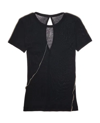 Helmut Lang Twist Cotton T-shirt In Black