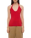 Helmut Lang Twisted Dancer Top In Red