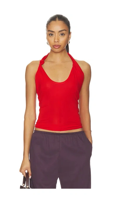 Helmut Lang Twist Dancer Top In Red