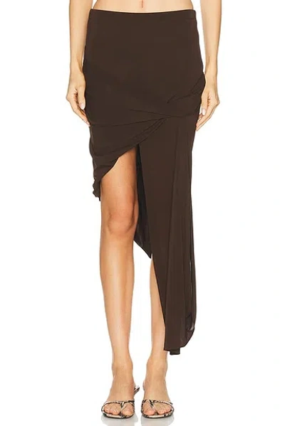 Helmut Lang Twist Drape Skirt In Multi
