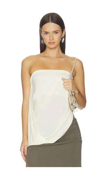 Helmut Lang Twist Tube Top In White