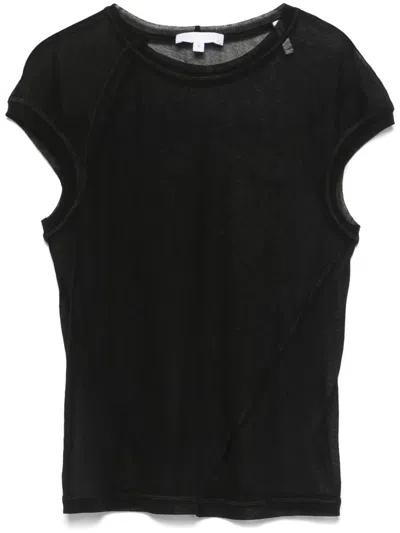 Helmut Lang Twisted Crop Crw.zer Clothing In Black