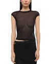 Helmut Lang Twisted Sheer Tee In Black