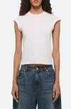Helmut Lang Twisted Crop Top In White