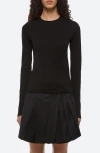 Helmut Lang Twisted Jersey Top In Black
