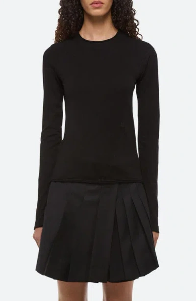 Helmut Lang Twisted Jersey Top In Black