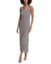 Helmut Lang Twisted Maxi Tank Dress In Gray
