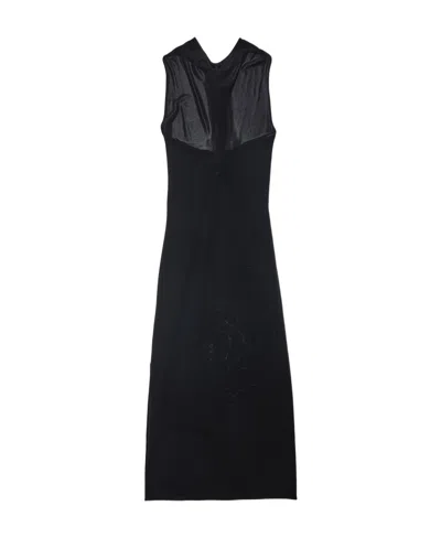 Helmut Lang Twisted-racerback Lightweight Midi Dress In Black