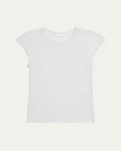 Helmut Lang Twisted Sheer Crewneck Top In White
