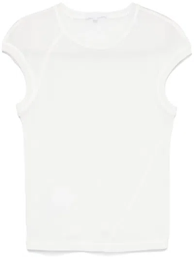 Helmut Lang Twisted Sheer T-shirt In Weiss