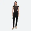 Helmut Lang Twisted Sheer Tee In Black