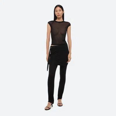 Helmut Lang Twisted Sheer Tee In Black
