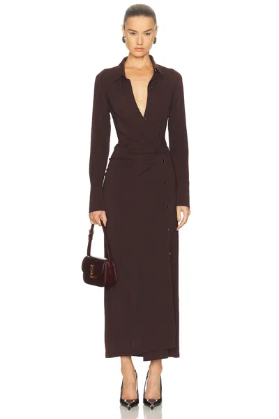 Helmut Lang Twisted Shirt Dress In Multi