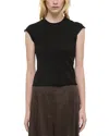 Helmut Lang Twisted Crewneck Top In Black