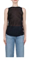 Helmut Lang Two Way Tank In Black In Black