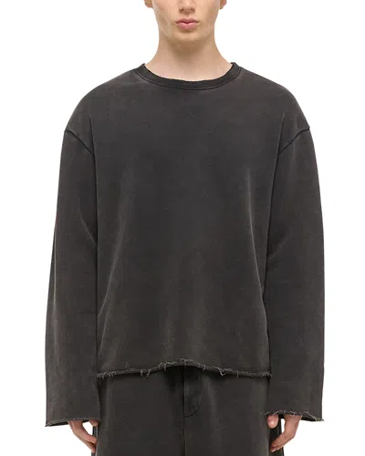 Helmut Lang Upstate Raw Edge Sweatshirt In Black
