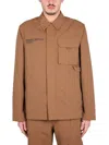 Helmut Lang Utility Jacket With Classic Collar In Brown