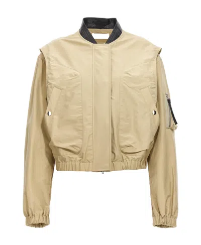 HELMUT LANG UTILITY LEATHER BOMBER JACKET