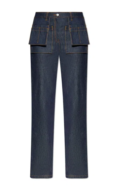 Helmut Lang Straight-leg Cotton Jeans In Blue