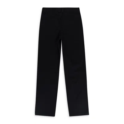 Helmut Lang Utility Straight Leg Trousers With Leather Details In Black