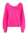 Helmut Lang V-neck Bishop-sleeve Knitted Jumper