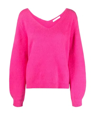 Helmut Lang V-neck Bishop-sleeve Knitted Jumper