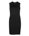 Helmut Lang V-neck Mini Dress In Black Viscose In Black