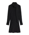 Helmut Lang V-neck Silk Mini Dress In Black