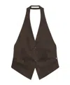 Helmut Lang V-neck Sleeveless Vest In Brown