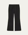 Helmut Lang Vented Wool Bootcut Pants In Black