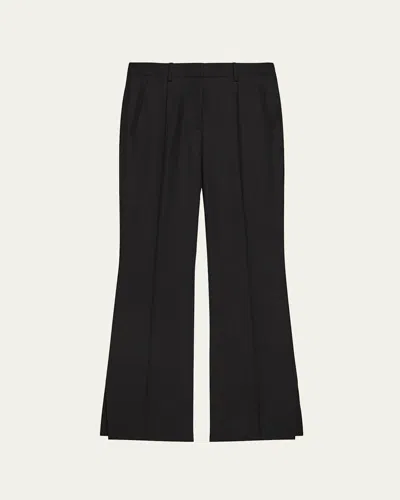 Helmut Lang Vented Wool Bootcut Pants In Black