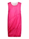 Helmut Lang Womens Gathered Above Knee Mini Dress In Pink