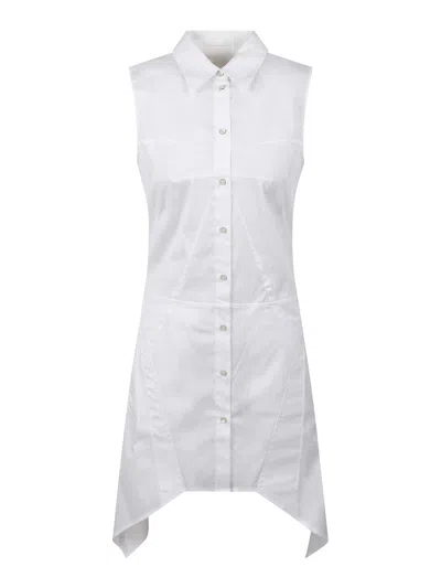HELMUT LANG VESTIDO MIDI - BLANCO