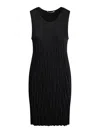 Helmut Lang Crushed Satin Tank Dress In Black