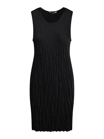 Helmut Lang Wrinkled Effect Satin Dress In Black