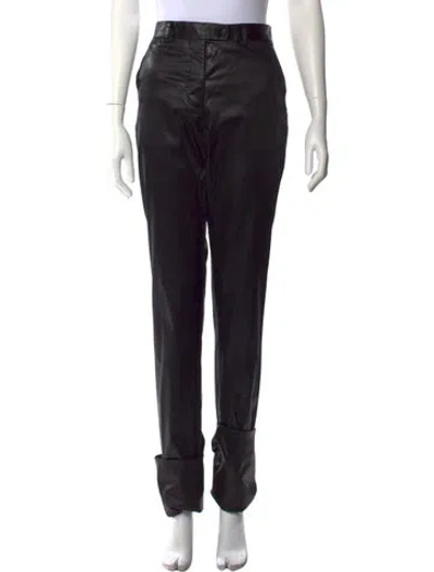 Pre-owned Helmut Lang Vintage 1995 'turn-up' Straight Leg Pants In Black