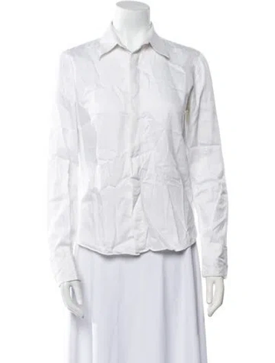 Pre-owned Helmut Lang Vintage 2000's Button-up Top In White
