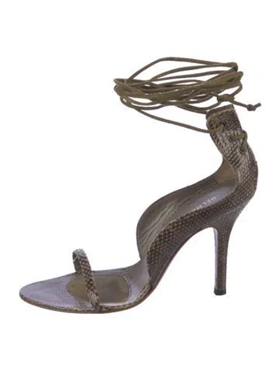 Pre-owned Helmut Lang Vintage 2000's Sandals In Brown