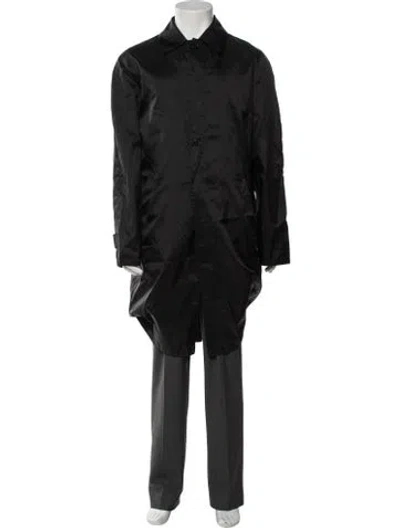 Pre-owned Helmut Lang Vintage 2000 Trench Coat In Black