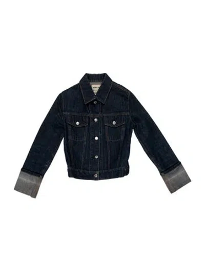 Pre-owned Helmut Lang Vintage 2000 Turn-up Denim Jacket In Blue