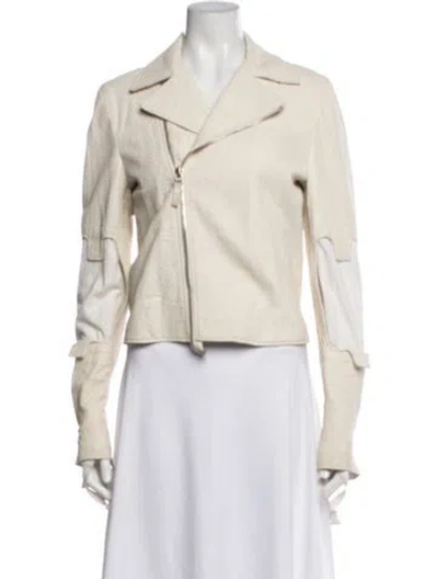 Pre-owned Helmut Lang Vintage 2004 Biker Jacket In Neutral