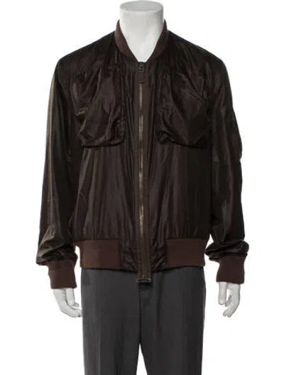 Pre-owned Helmut Lang Vintage 2004 Bomber Jacket In Brown/green