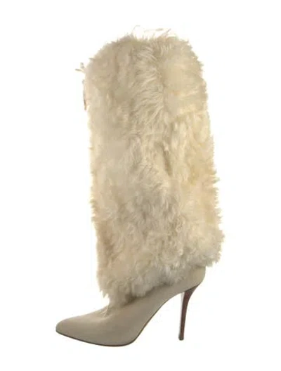 Pre-owned Helmut Lang Vintage 2004 Boots In Neutral