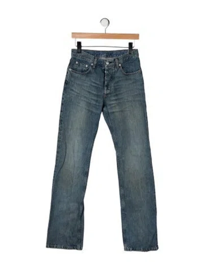 Pre-owned Helmut Lang Vintage American Denim Classic Cut Selvedge Straight Leg Jeans In Blue