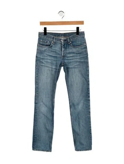 Pre-owned Helmut Lang Vintage Dark Denim Low Waist Contour Fit Selvedge Jeans In Blue