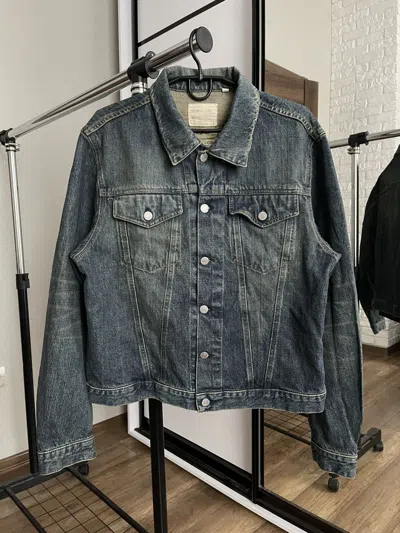 Pre-owned Helmut Lang Vintage Denim Dark Jacket In Blue