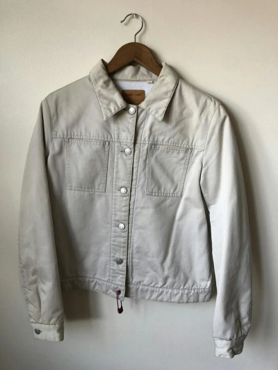 Pre-owned Helmut Lang Vintage  1998 Padded Trucker Jacket In Offwhite/ivory