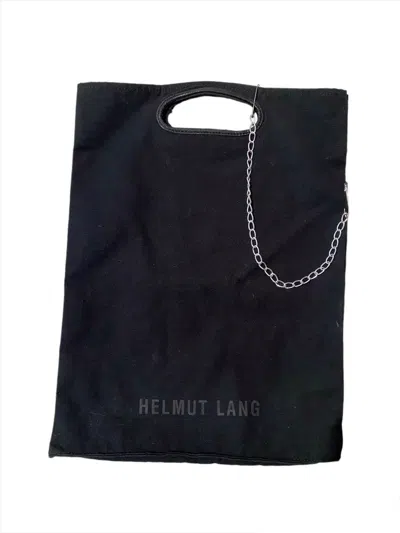 Pre-owned Helmut Lang Vintage  Canvas Tote Bag In Black