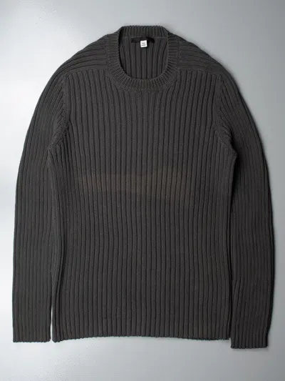 Pre-owned Helmut Lang Vintage  Rib Sweater - Size 48 In Gray